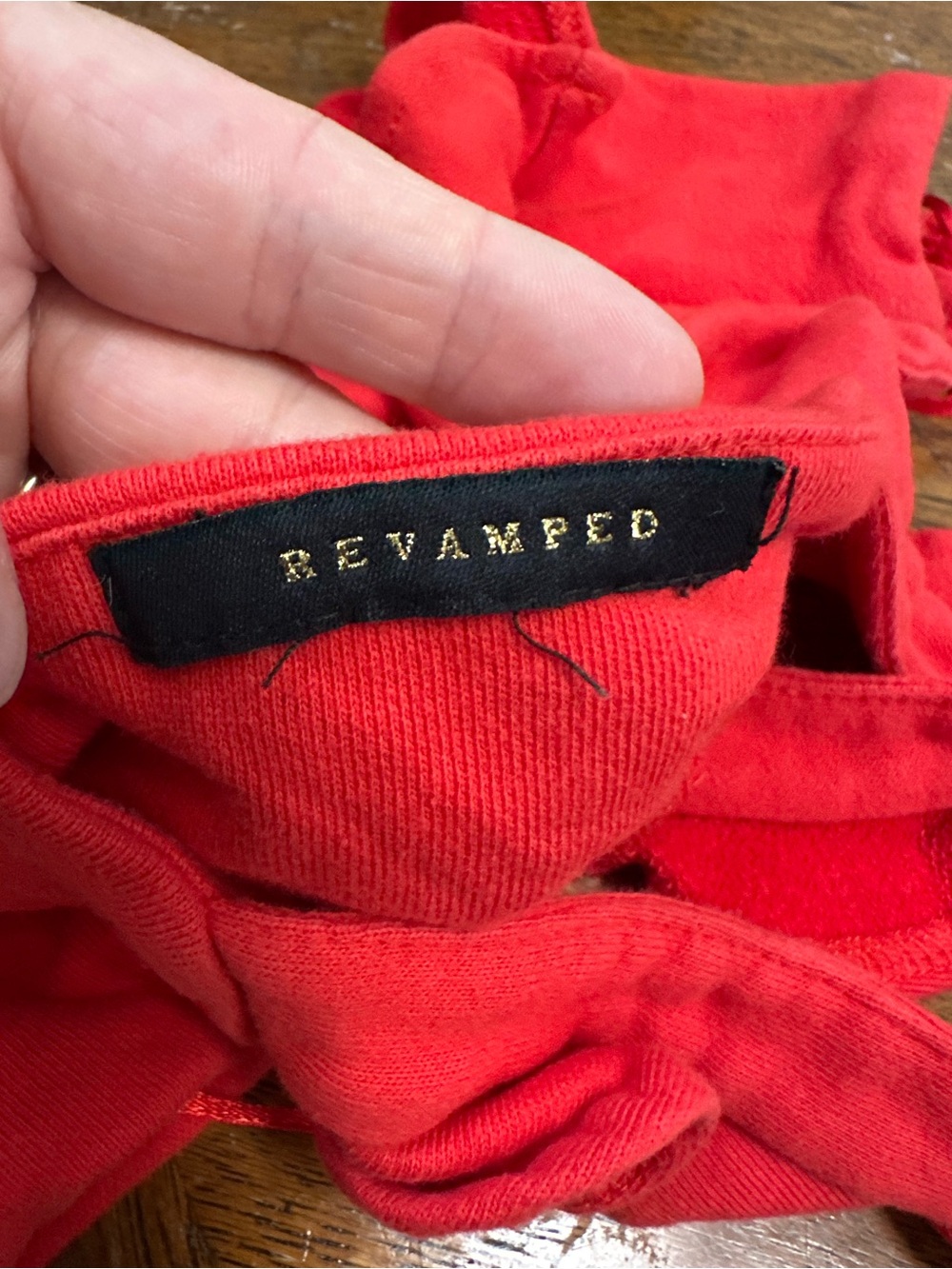 Bright Red Ruffle Crop Top - Picture 4 of 4